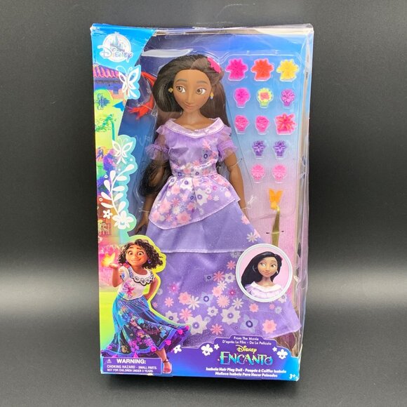 Disney Encanto Isabela Hair Play Doll Flower Accessories Damaged Box Movie - Picture 1 of 7